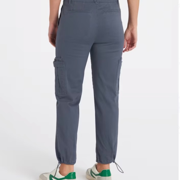 NEW Democracy Absolution Sky Rise Utility Elastic Hem Pant Navy Petite - Picture 2 of 13